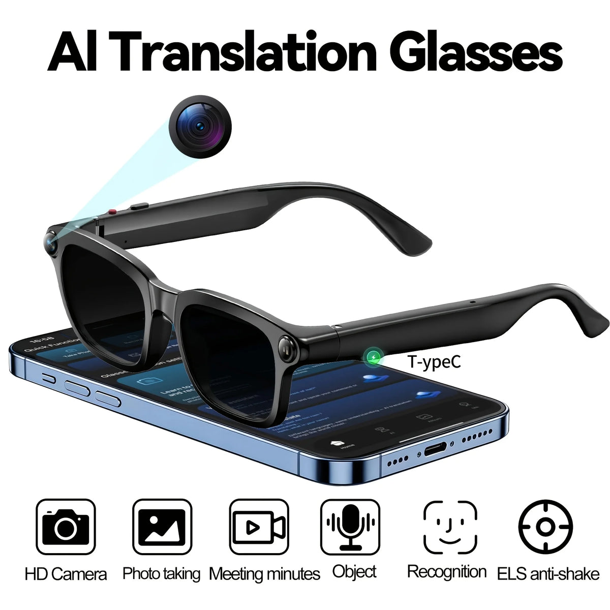 Lunettes Intelligentes Avec Caméra Et Assistant Vocal — photo 8