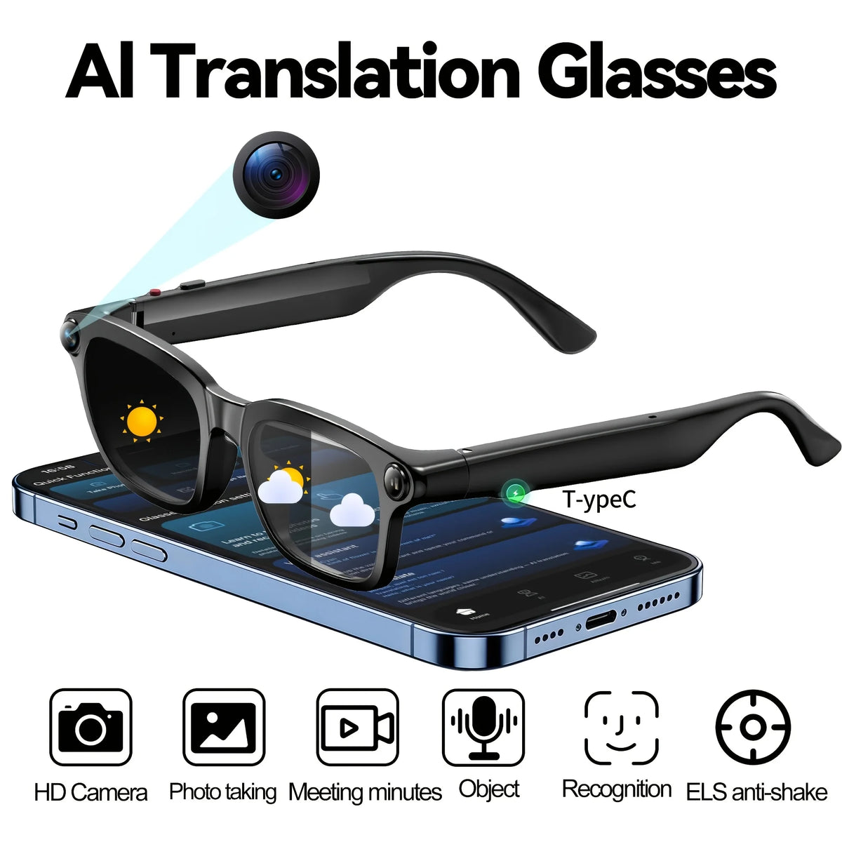 Lunettes Intelligentes Avec Caméra Et Assistant Vocal — photo 9