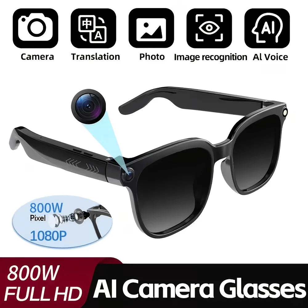 Lunettes Intelligentes avec Caméra et Traduction — Lunettes d'Appel Intelligentes - Style Lunettes de Soleil, photo 2