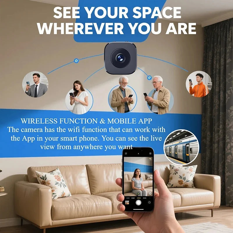 Mini Caméra De Sécurité Wi-Fi 4K Avec Vision Nocturne Image