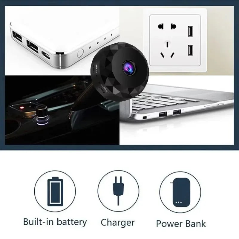 Mini Caméra De Sécurité Wi-Fi Avec Vision Nocturne