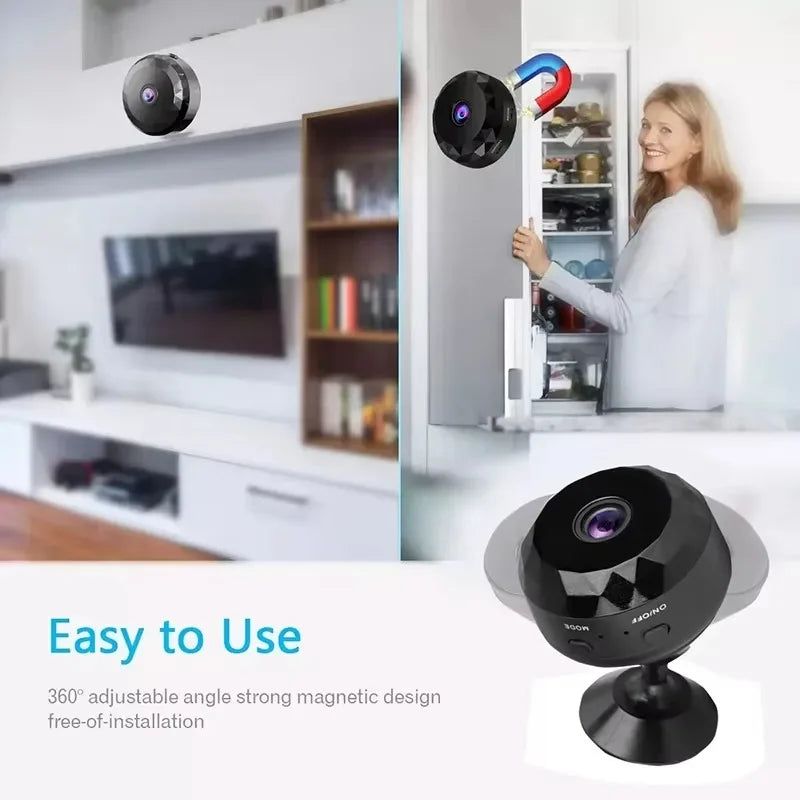 Mini Caméra De Sécurité Wi-Fi Avec Vision Nocturne