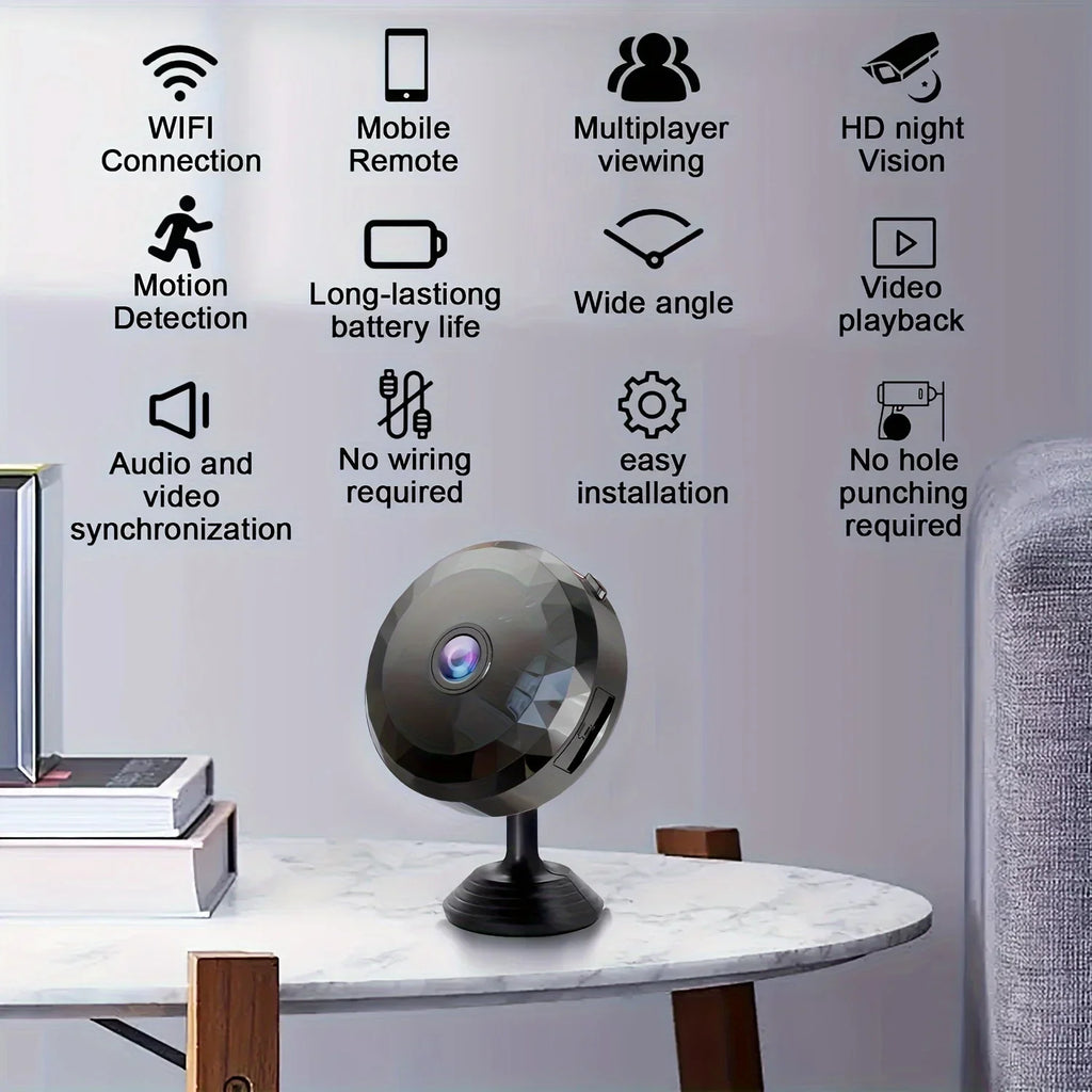 Mini Caméra De Sécurité Wi-Fi Avec Vision Nocturne