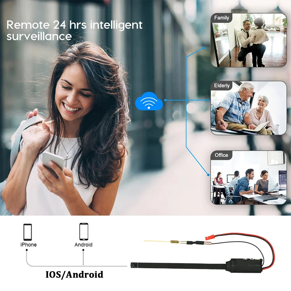 Mini Caméra De Sécurité WiFi 1080P Avec Vision À Distance