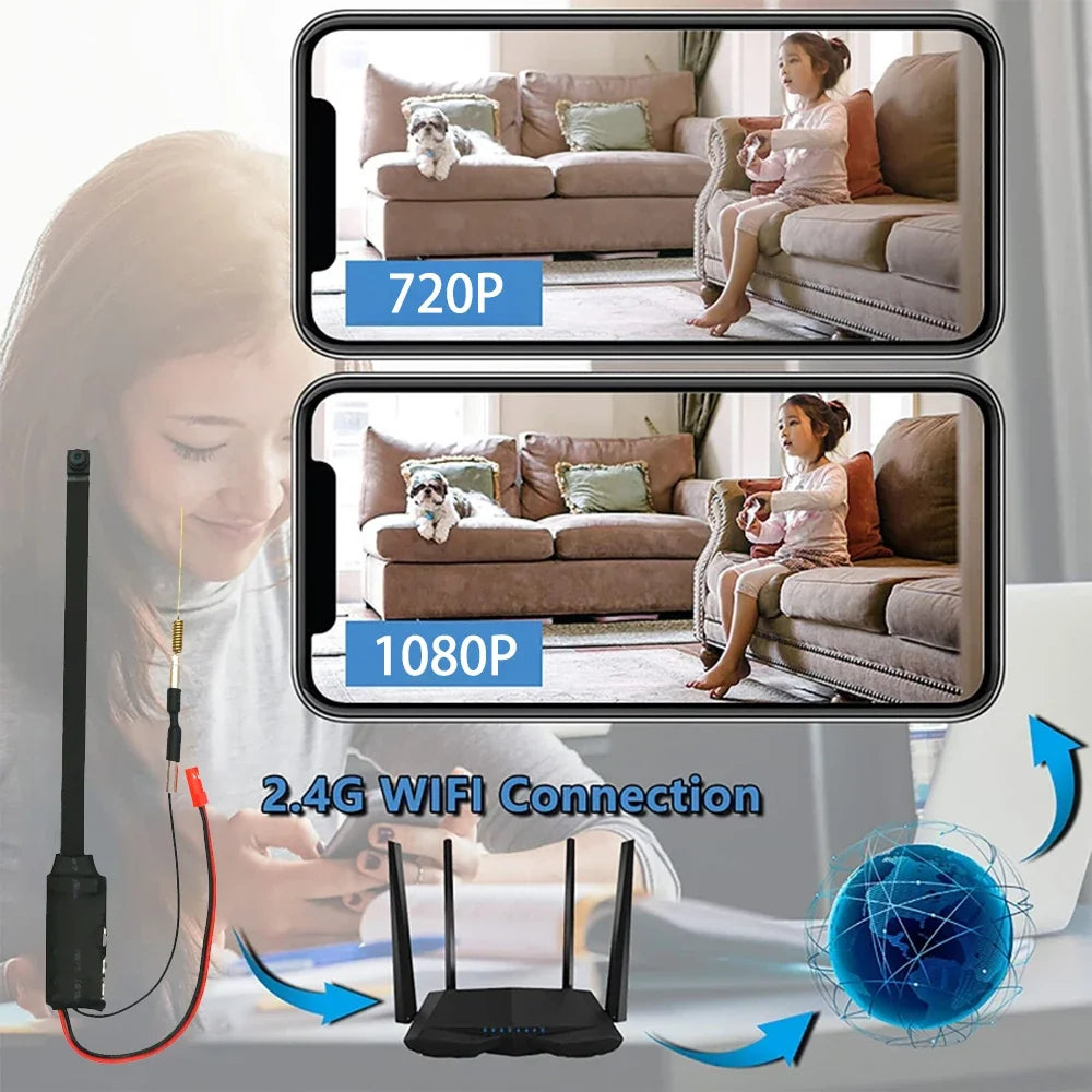 Mini Caméra De Sécurité WiFi 1080P Avec Vision À Distance