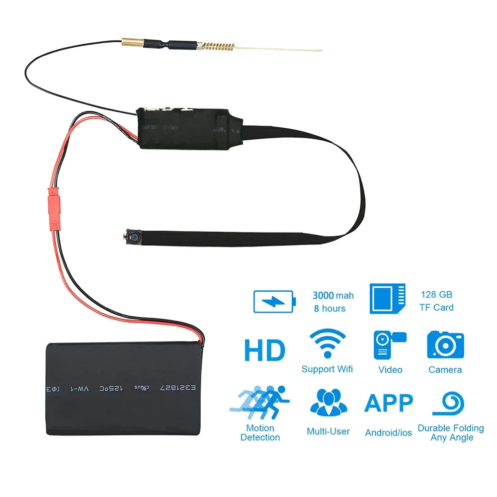 Mini Caméra De Sécurité WiFi 1080P Avec Vision À Distance