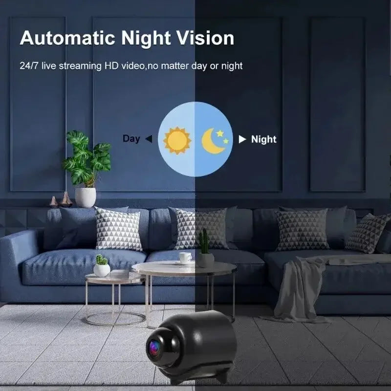 Mini Caméra de Surveillance Wi-Fi 1080P Compacte