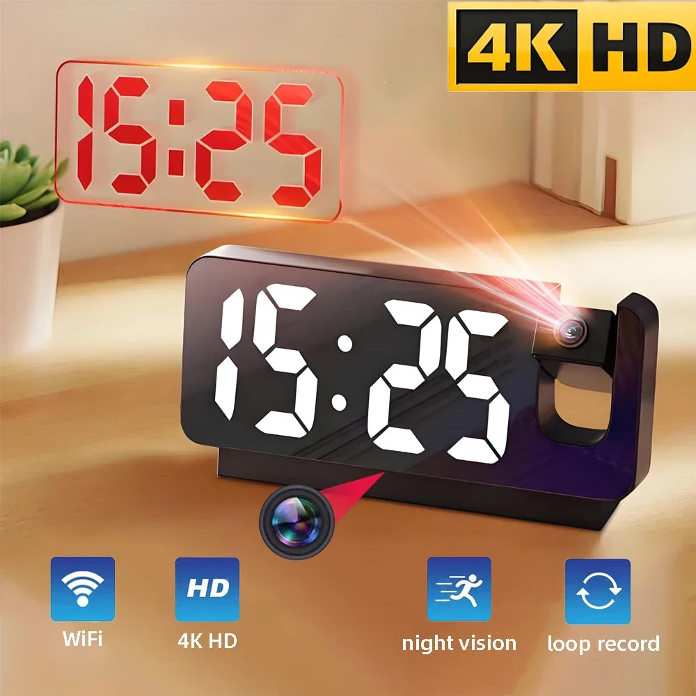 Mini Caméra Horloge WiFi avec Détection De Mouvement