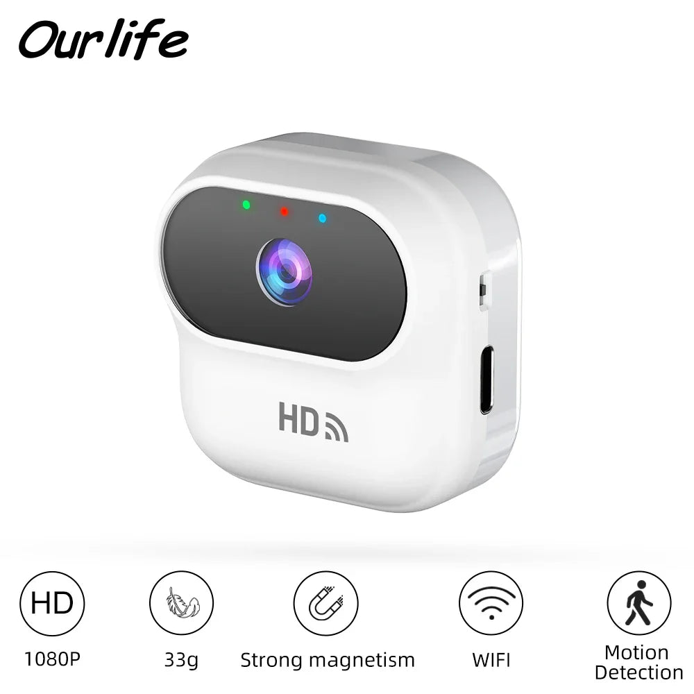 Mini Caméra WiFi 1080P Avec Détection De Mouvement