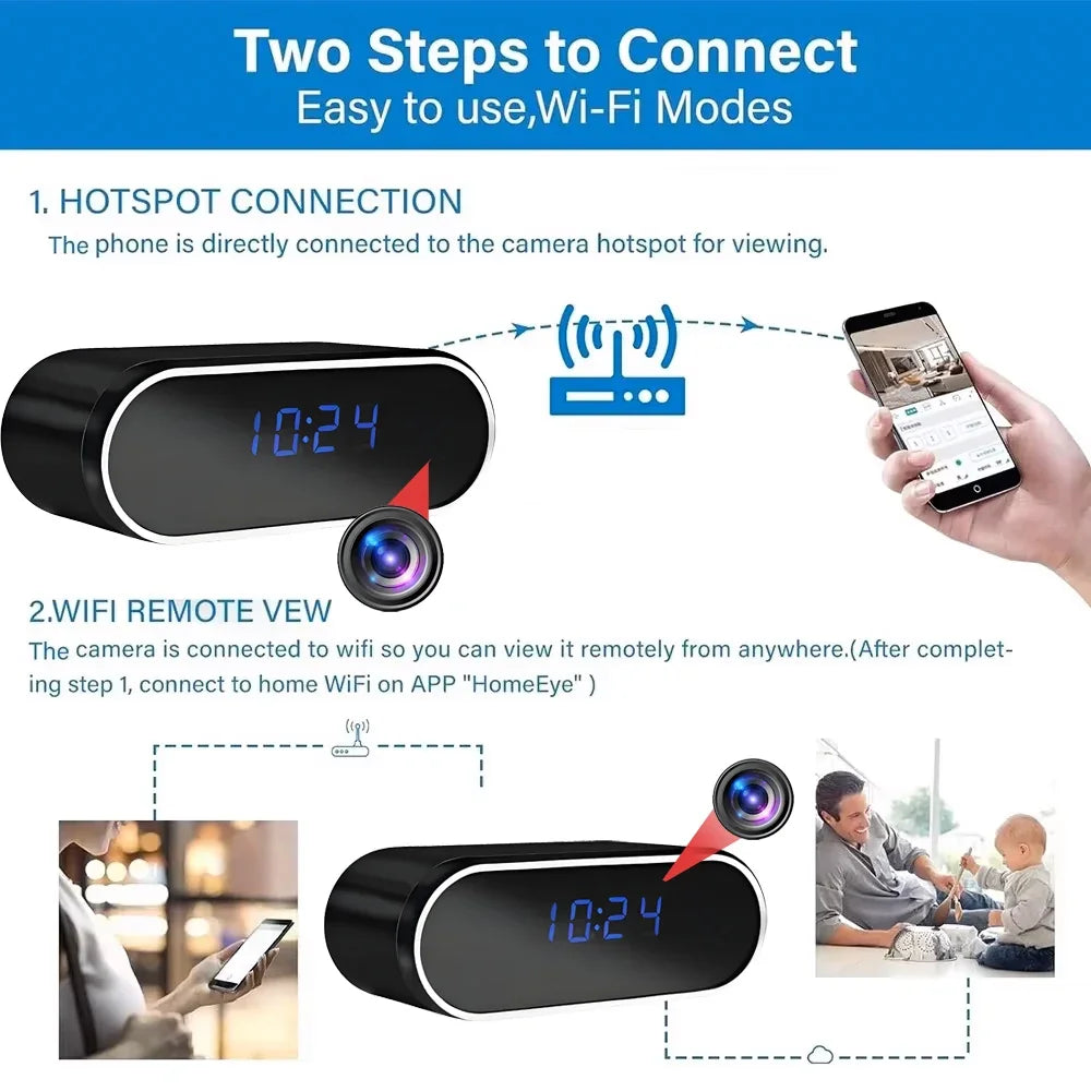 Mini Caméra WiFi 4K Avec Vision Nocturne
