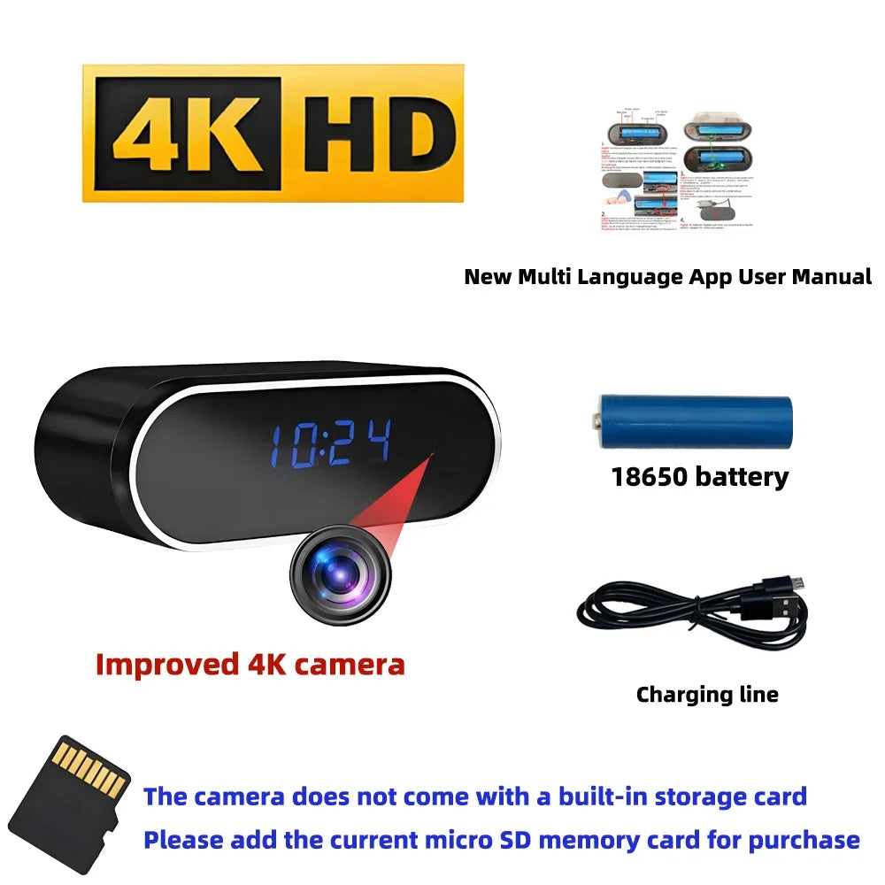 Mini Caméra WiFi 4K Avec Vision Nocturne