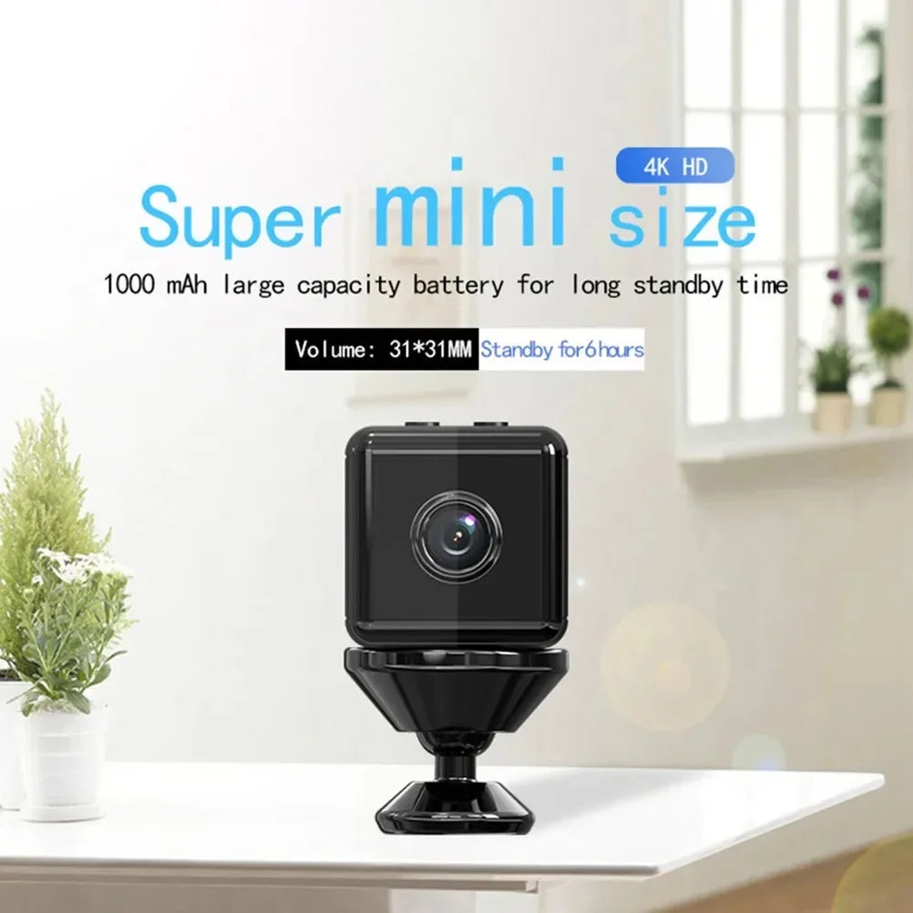 Mini Caméra WiFi 4K de Surveillance avec Vision Nocturne