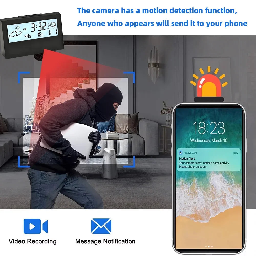 Mini Caméra WiFi 4K de Surveillance Discrète