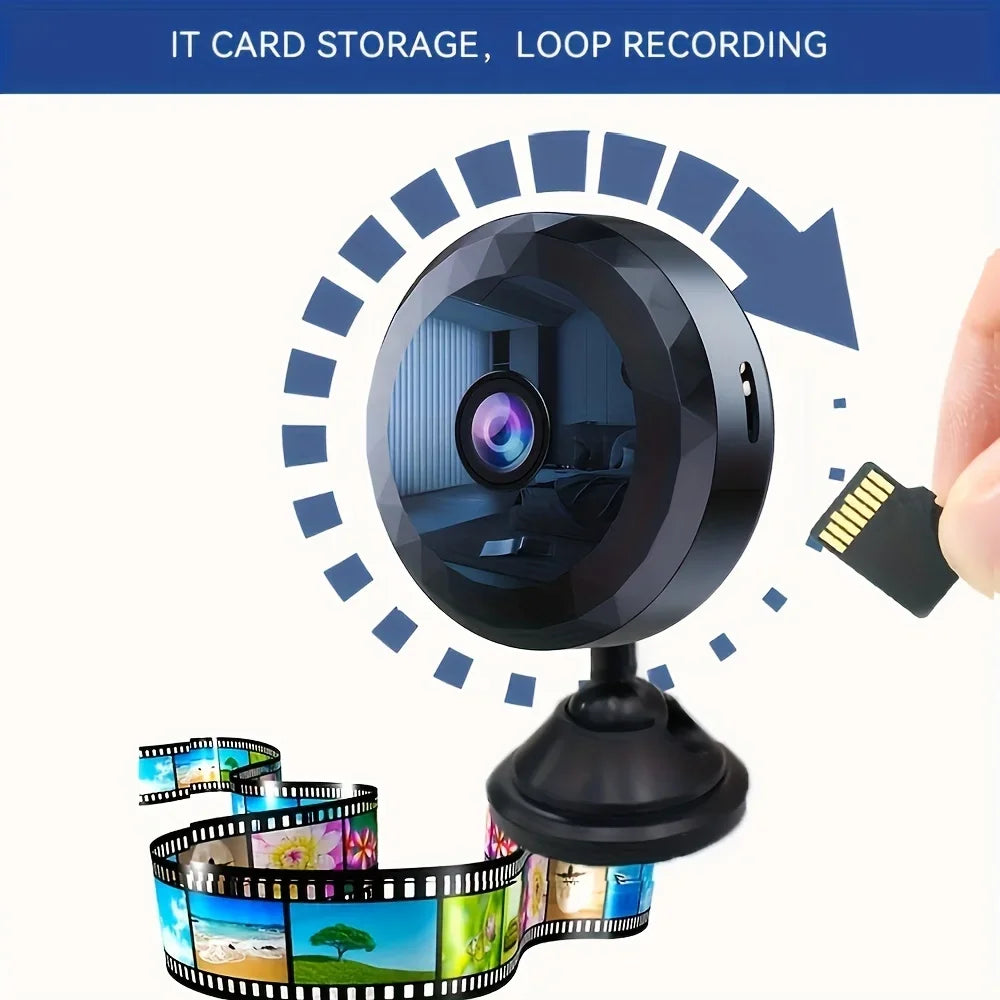 Mini Caméra WiFi avec Vision Nocturne et Détection De Mouvement
