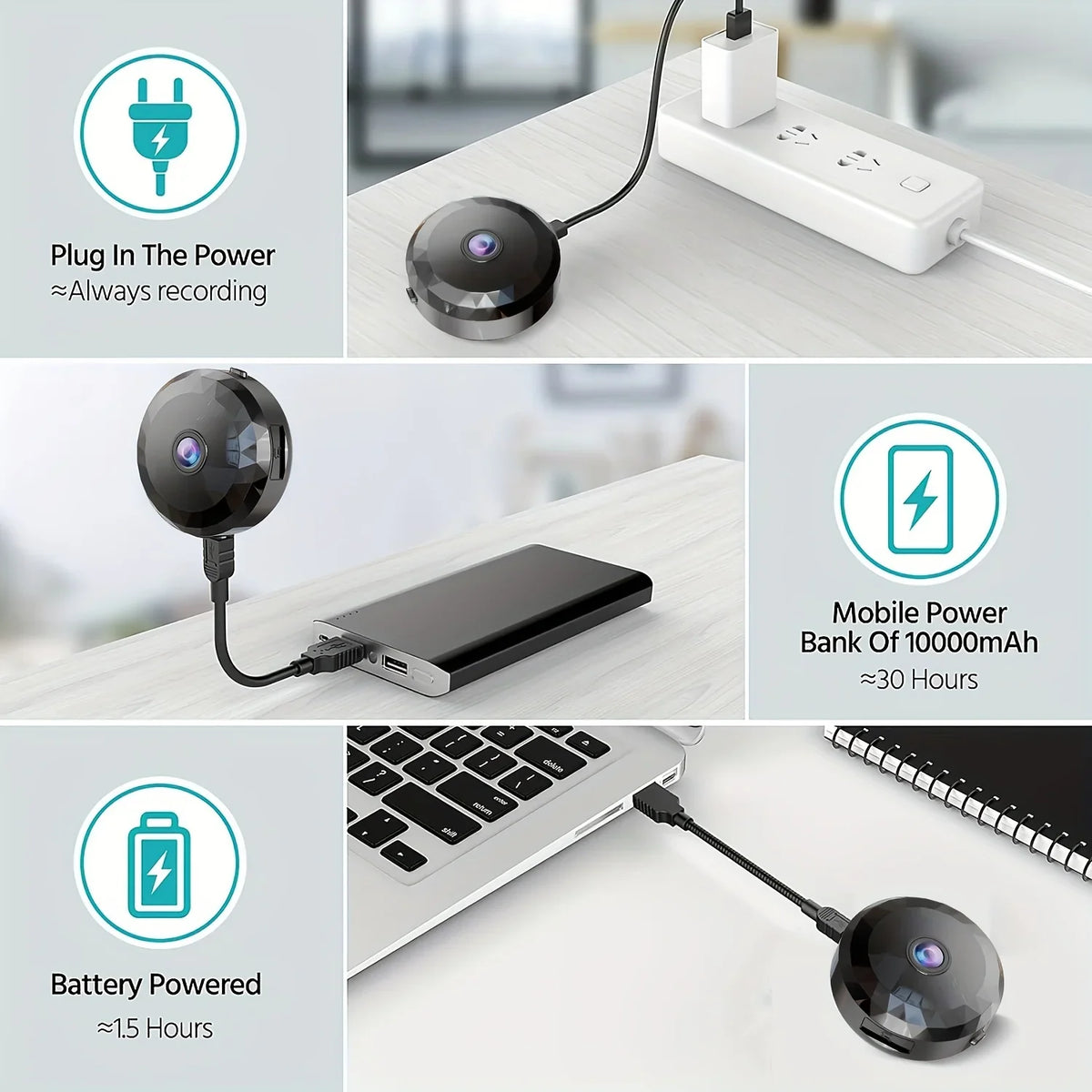 Mini Caméra WiFi avec Vision Nocturne et Détection De Mouvement