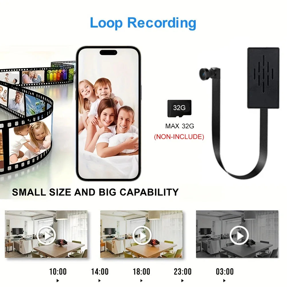 Mini Caméra WiFi Full HD Avec Détection De Mouvement