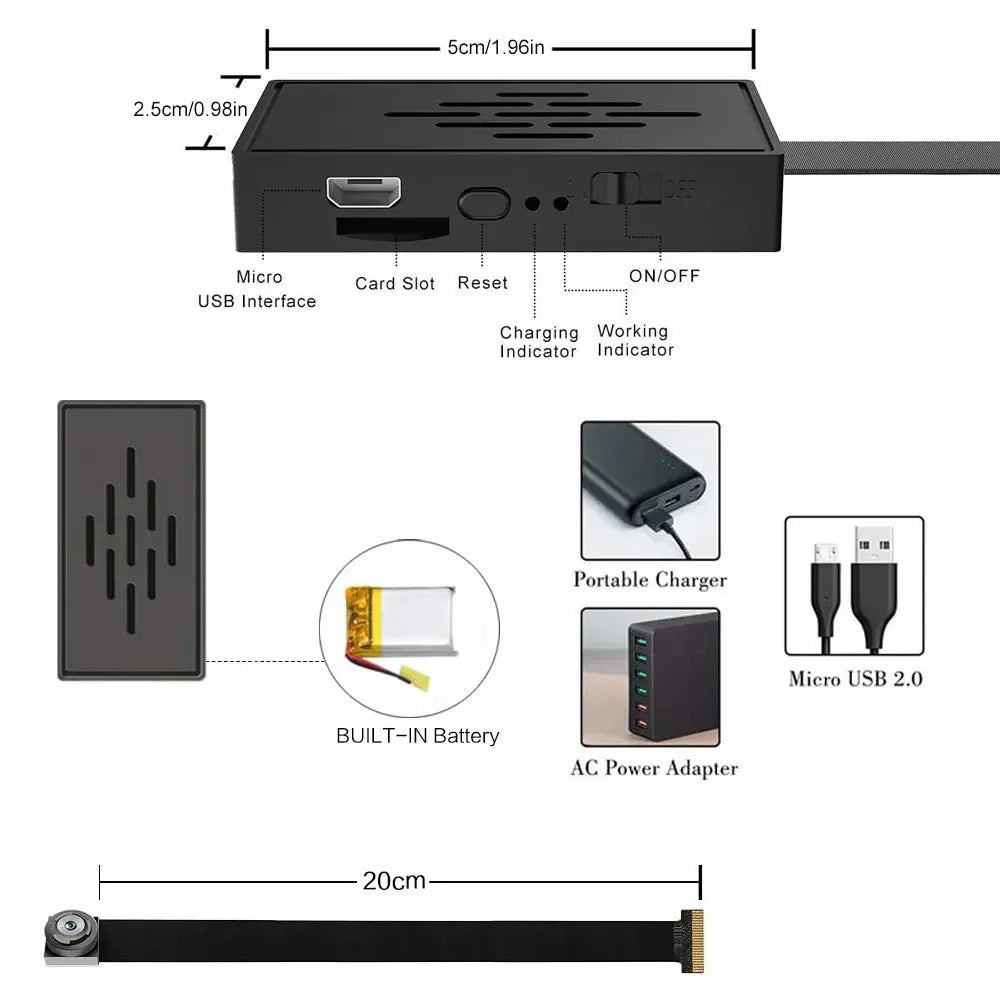 Mini Caméra WiFi Full HD Avec Détection De Mouvement