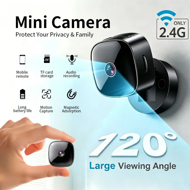 Mini Caméra WiFi Magnétique de Surveillance 480P