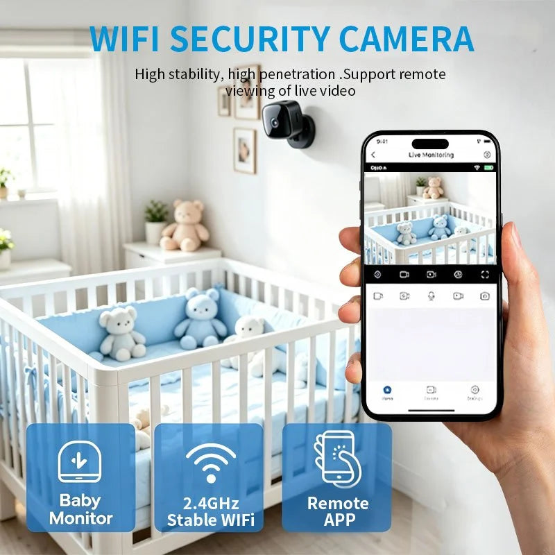 Mini Caméra WiFi Magnétique de Surveillance 480P — photo 2