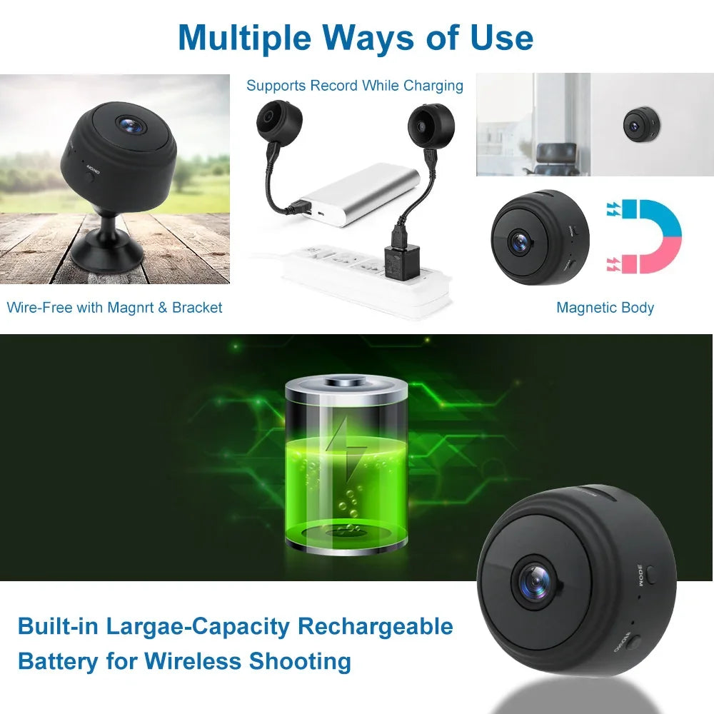 Mini Caméscope Wifi Full HD 1080p