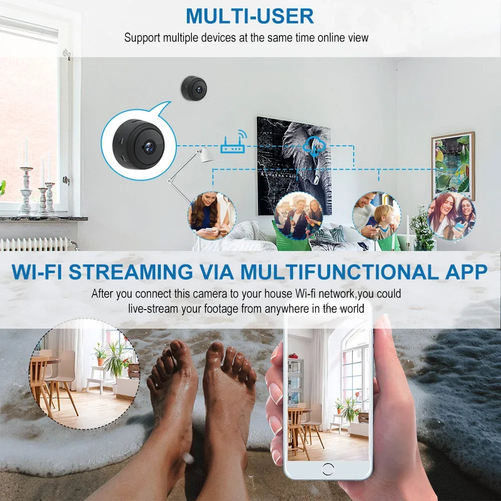 Mini Caméscope Wifi Full HD 1080p