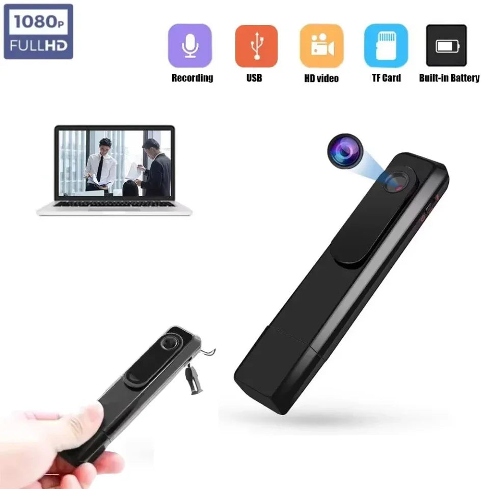 Mini Stylo Caméra Portable 1080P avec Enregistrement