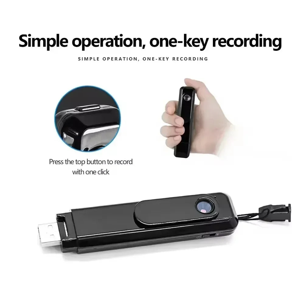 Mini Stylo Caméra Portable 1080P avec Enregistrement