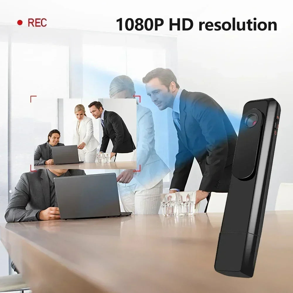 Mini Stylo Caméra Portable 1080P avec Enregistrement