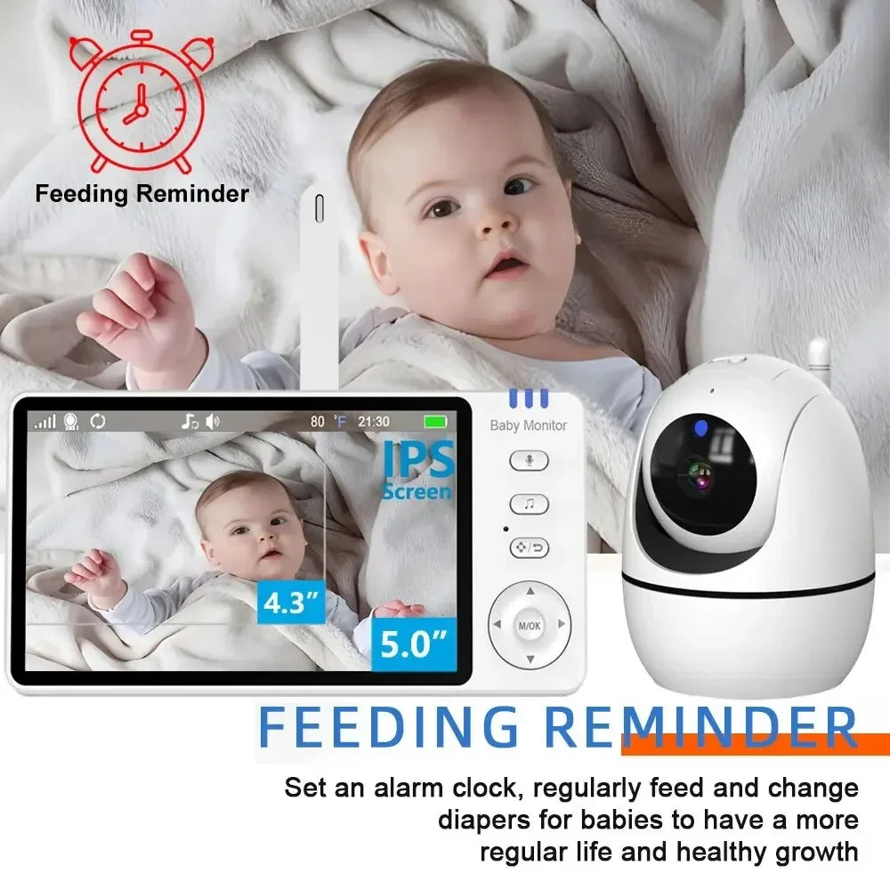 Moniteur Vidéo Bébé 5 Pouces Avec Zoom 4X Image