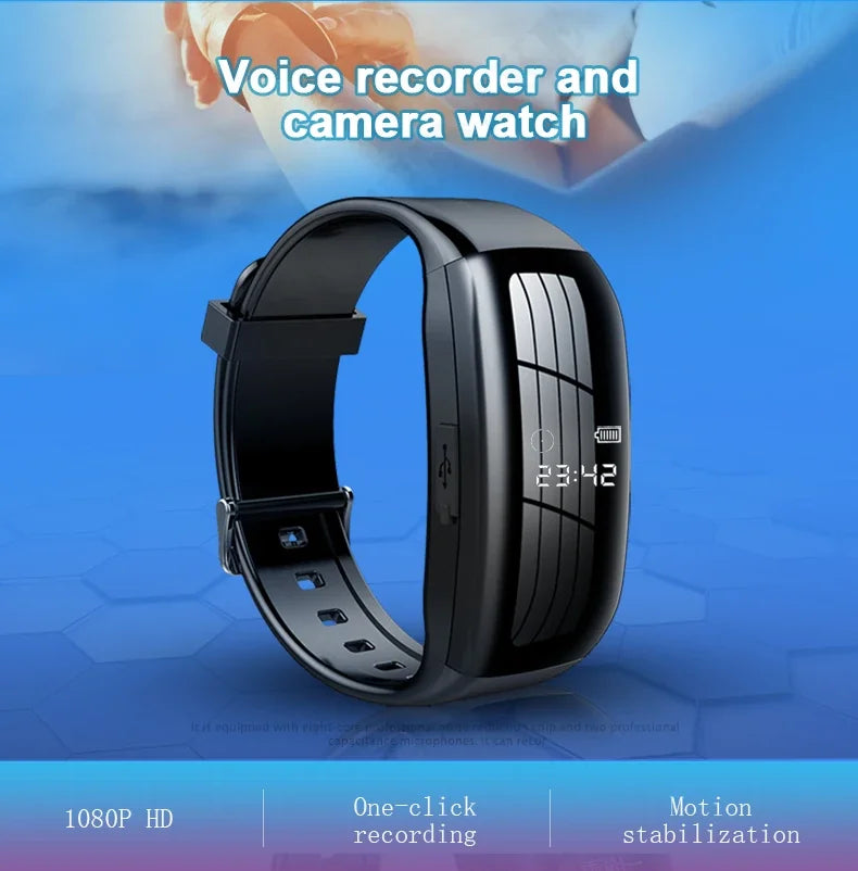 Montre Caméra Espion 1080P Avec Enregistreur Vocal