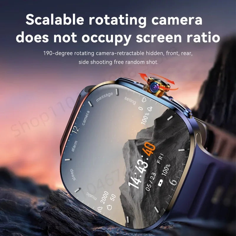 Montre Connectée 4G Amoled Avec Caméra Rotative