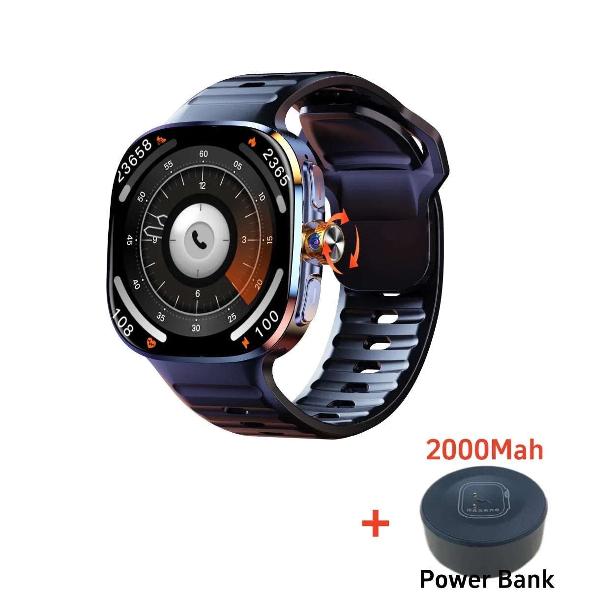Montre Connectée 4G Amoled Avec Caméra Rotative