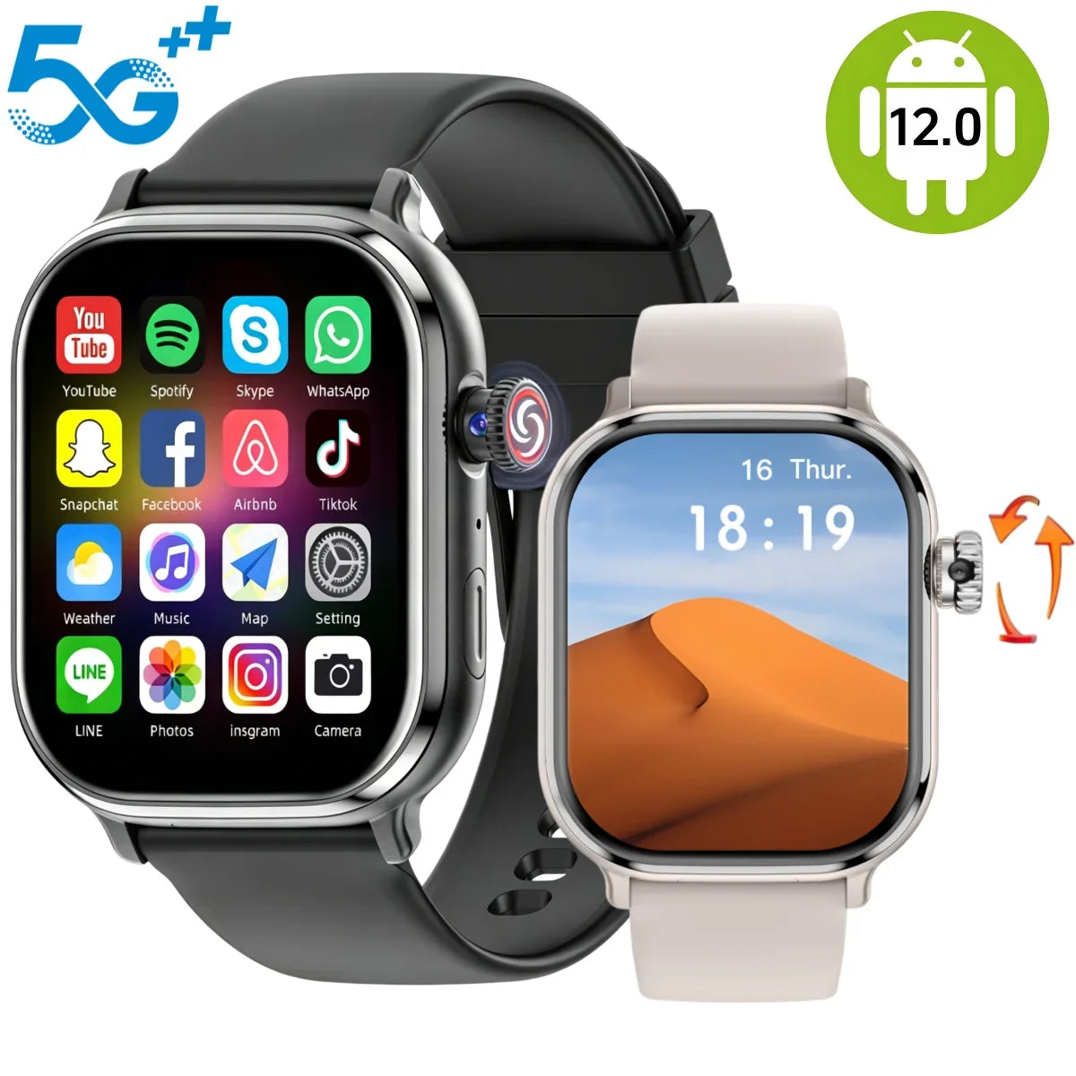 Montre Connectée 5G LTE Avec Caméra Rotative