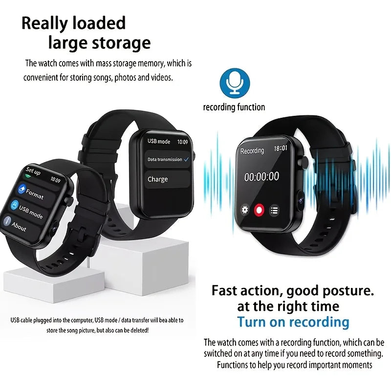 Montre Connectée Avec Caméra Et Écran HD 1,91 Pouce