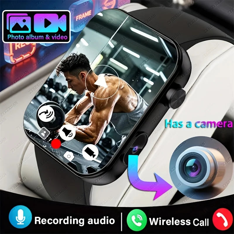 Montre Connectée Avec Caméra Et Écran HD 1,91 Pouce — Noir (silicone), photo 2