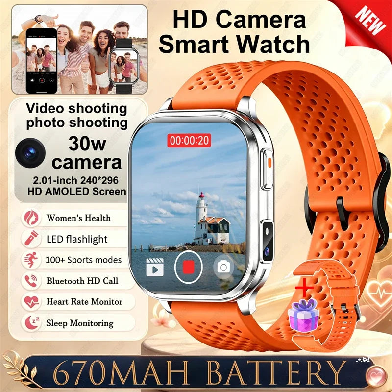 Montre Connectée Caméra Sport Étanche IP68