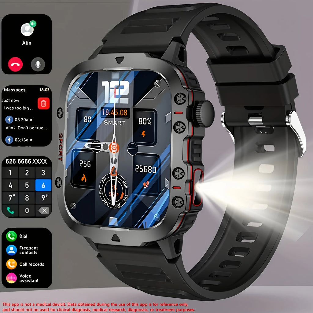 Montre Connectée Homme Femme Écran 1,83 Pouce — Noir