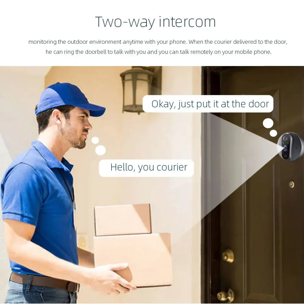 Sonnette Vidéo Intelligente Avec Viseur Numérique 4,3 Pouces