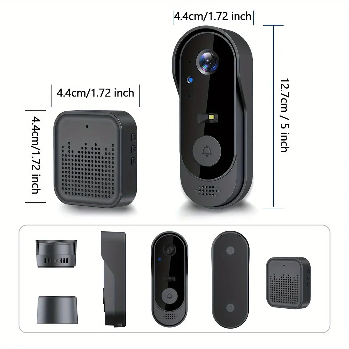 Sonnette Vidéo Intelligente WiFi avec Caméra HD