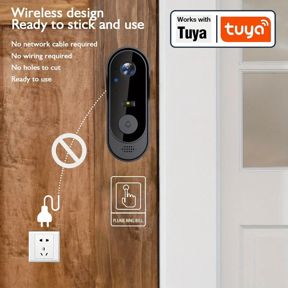 Sonnette Vidéo Intelligente WiFi avec Caméra HD