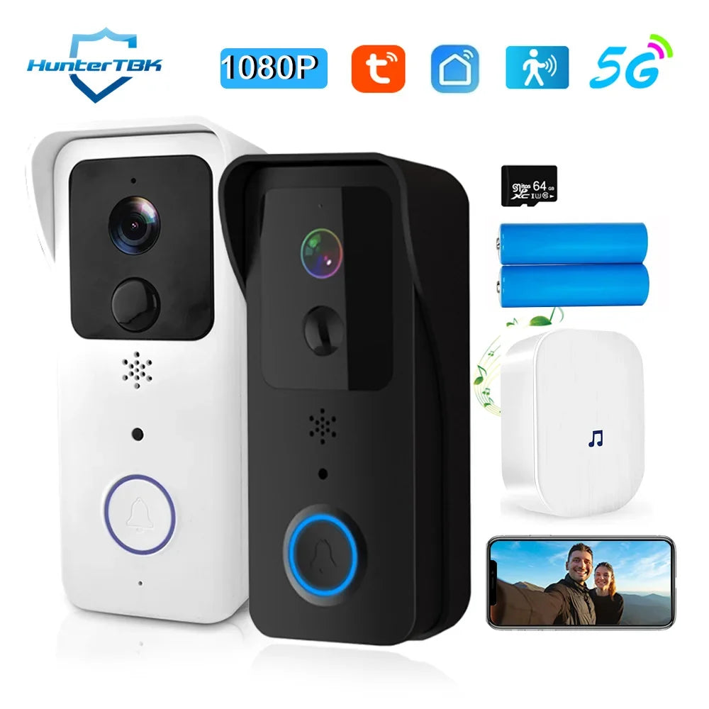 Sonnette Vidéo WiFi 1080P Avec Caméra Et Vision Nocturne