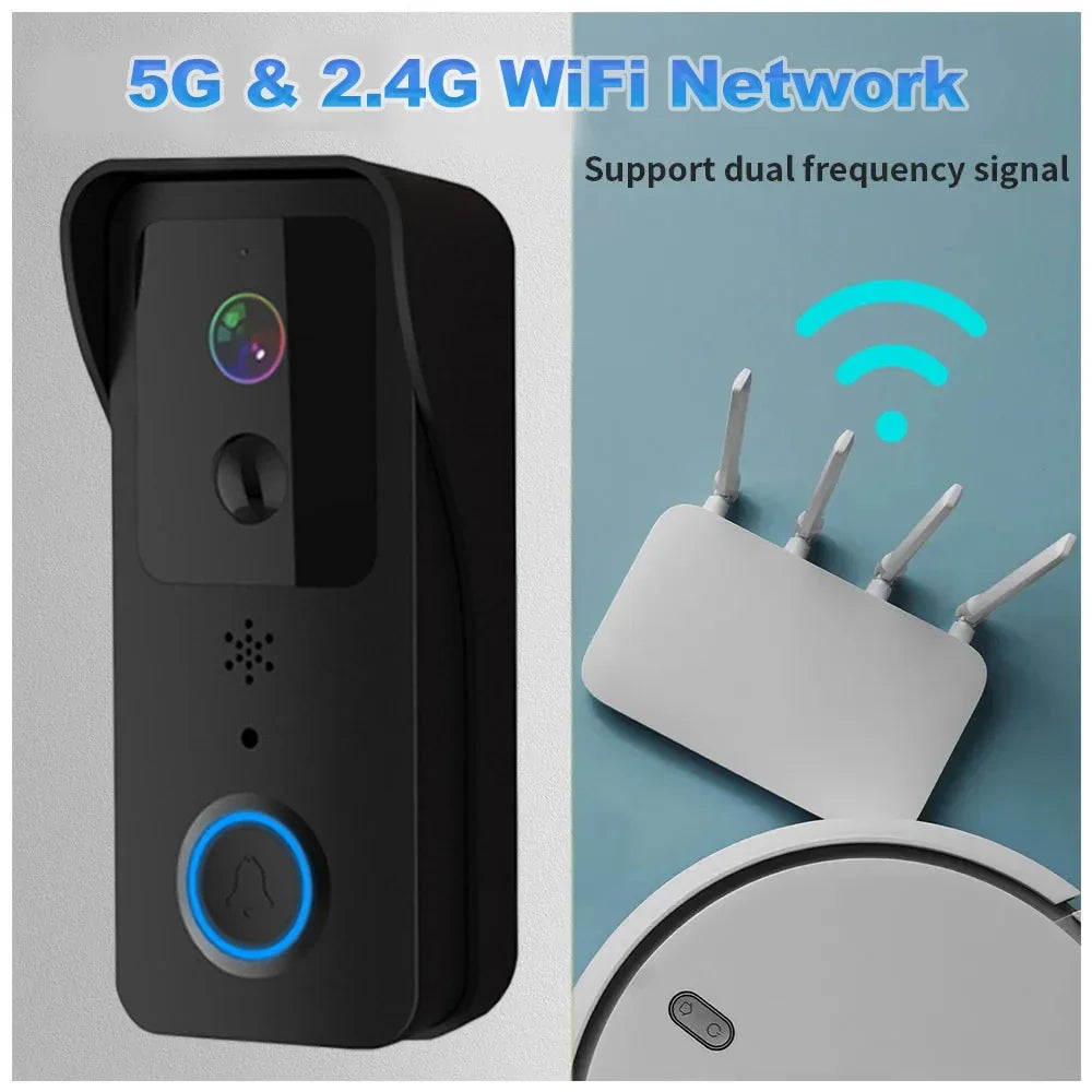Sonnette Vidéo WiFi 1080P Avec Caméra Et Vision Nocturne