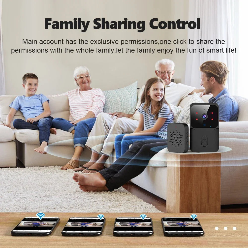 Sonnette Vidéo WiFi Avec Caméra Et Carillon