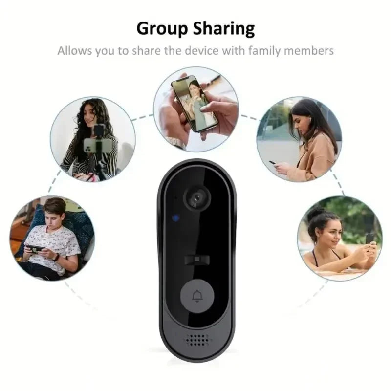 Sonnette Vidéo WiFi Avec Caméra Et Vision Nocturne