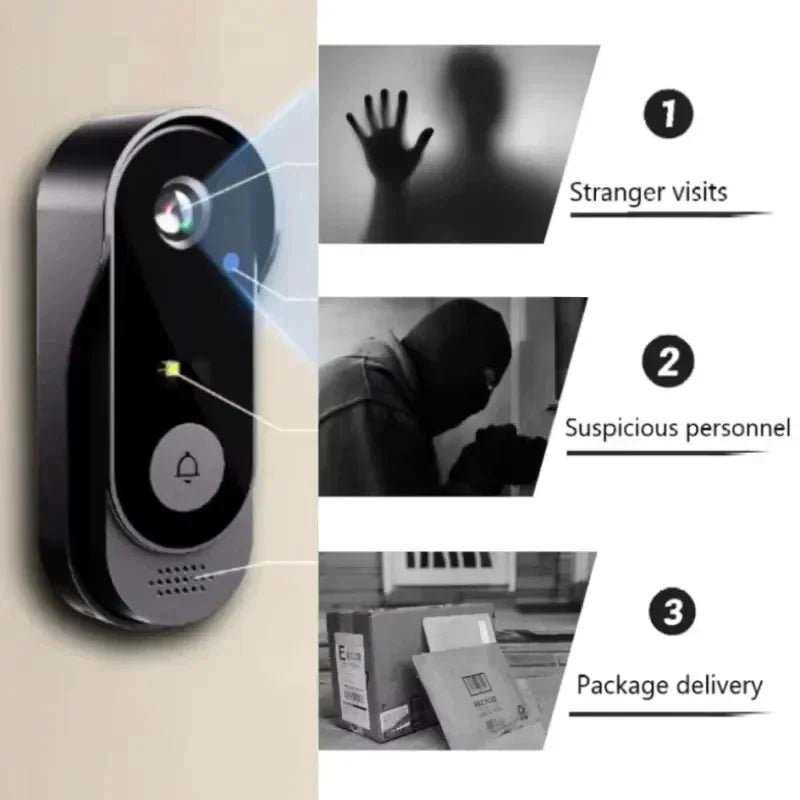 Sonnette Vidéo WiFi Avec Caméra Et Vision Nocturne