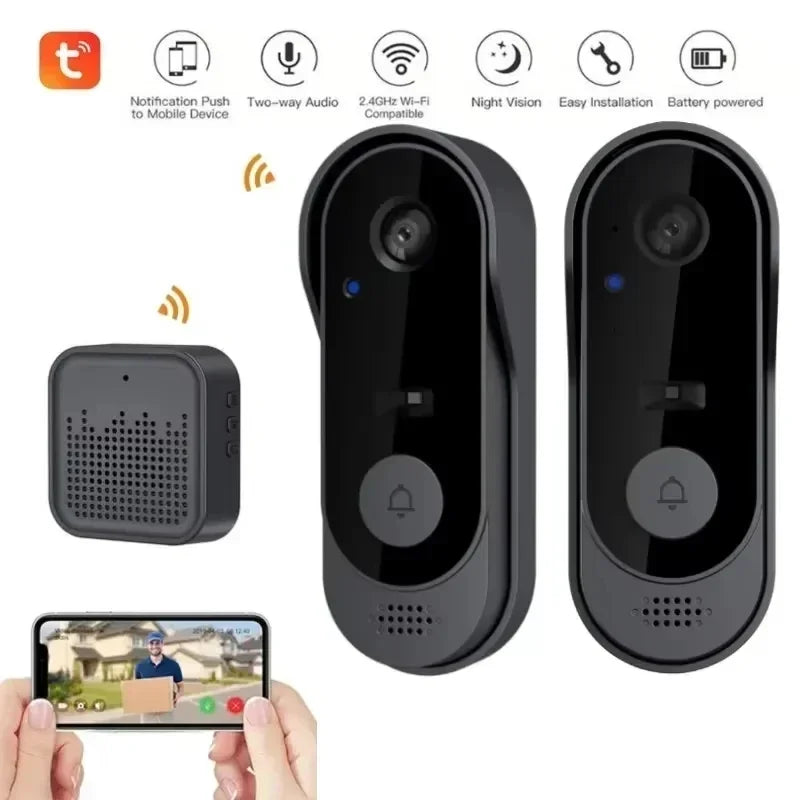 Sonnette Vidéo WiFi Avec Caméra Et Vision Nocturne