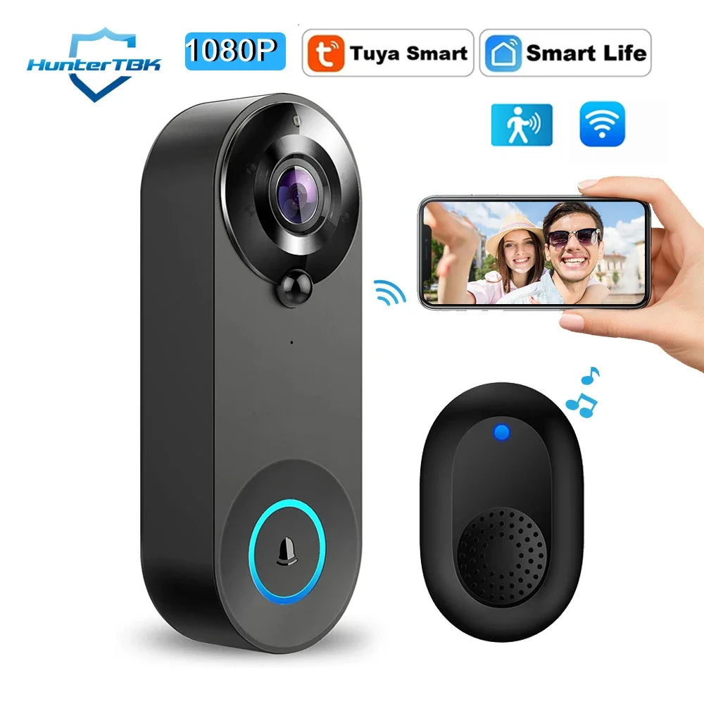 Sonnette Vidéo WiFi Intelligente Avec Détection PIR