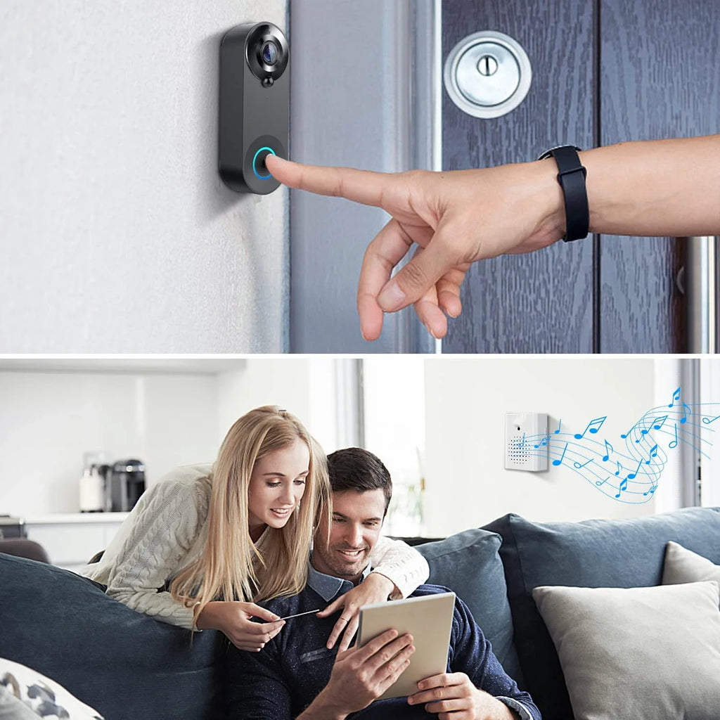 Sonnette Vidéo WiFi Intelligente Avec Détection PIR