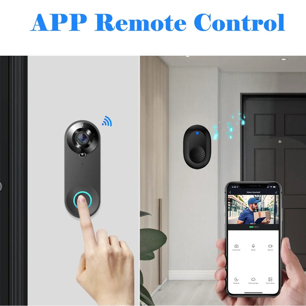 Sonnette Vidéo WiFi Intelligente Avec Détection PIR