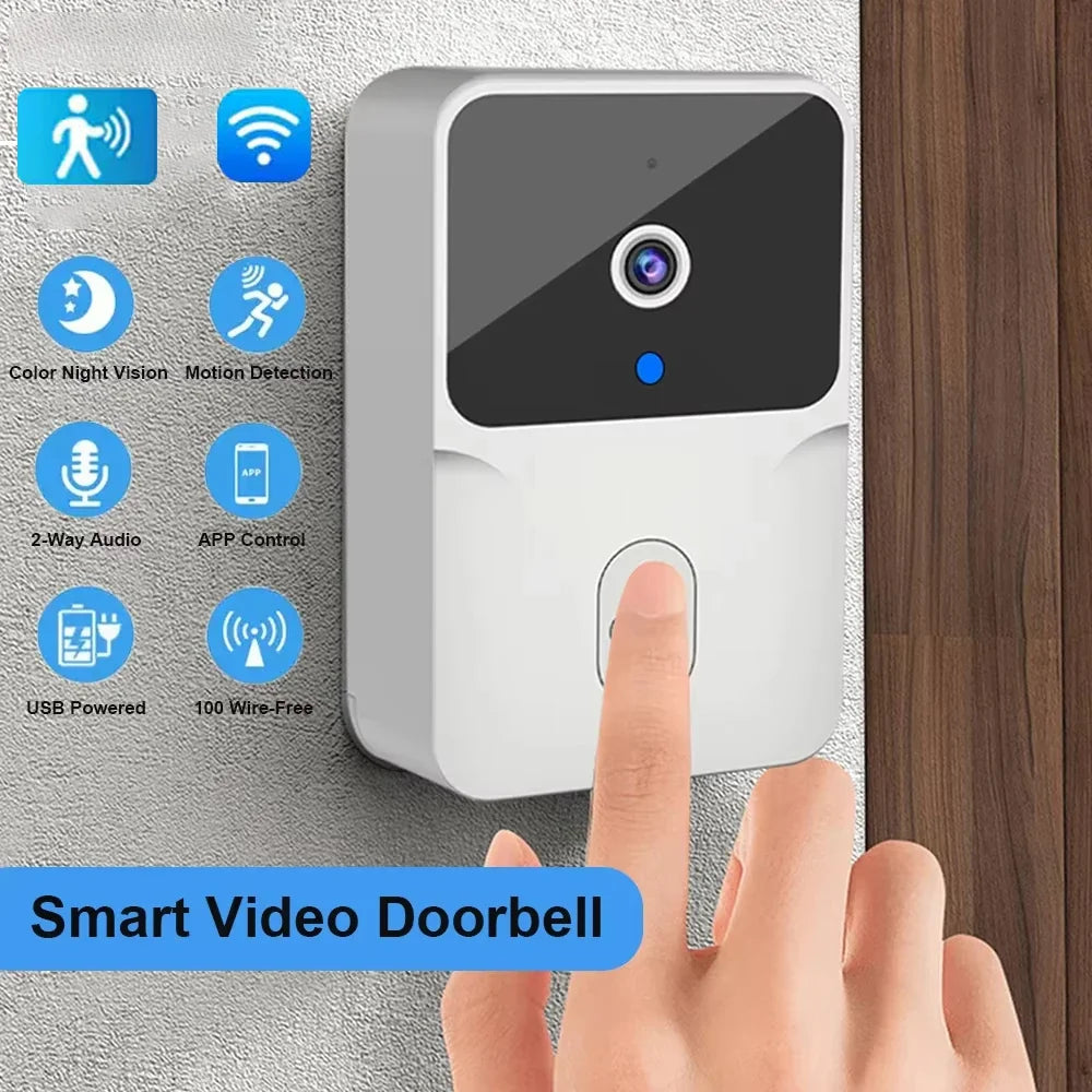 Sonnette Vidéo WiFi Sans Fil avec Vision Nocturne IR